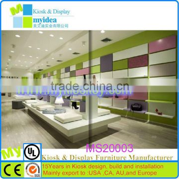 Unique custom led clothing store furniture high quality furniture for shoe store