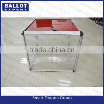 Factory sale acrylic donation boxes with lock