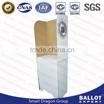 cheap folding corrugate election ballot exhibition polling booth in two design