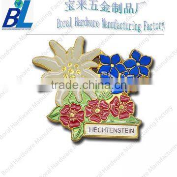 Hot selling !! Flower shape personalized fridge magnets with enamel