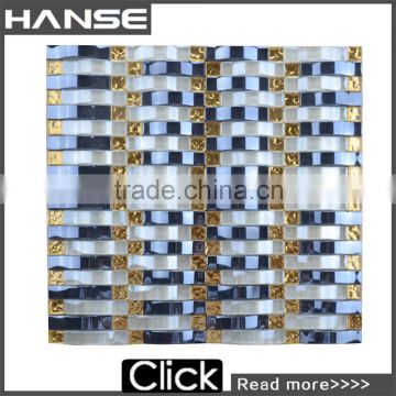 LV002 hot sale white and black mix color art glass mosaic pattern