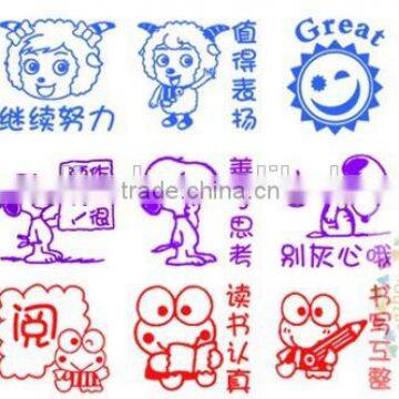 Custom pattern teacher stamps/Teacher animal rubber stamps