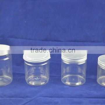 PET cosmetic jar,pet jar,mask jar wide mouth plastic jar with screw cap flip cap