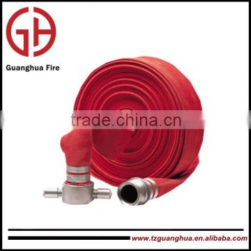 rubber covered fire hose with coupling for irrigation