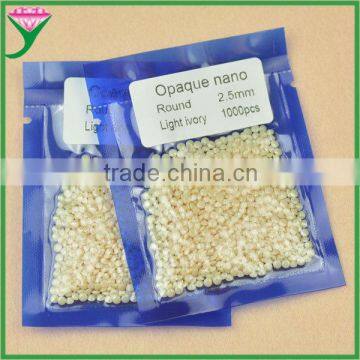 Custom various shapes synthetic opaque ivory color nano fire heat resistant stone