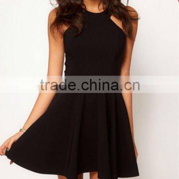 sleeveless skirt gathered cutaway shoulders D-1443