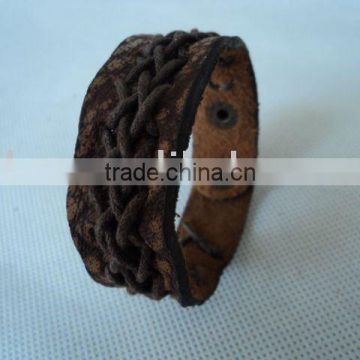 pu leather bangles Bracelet leather women punk rivet Yiwu products