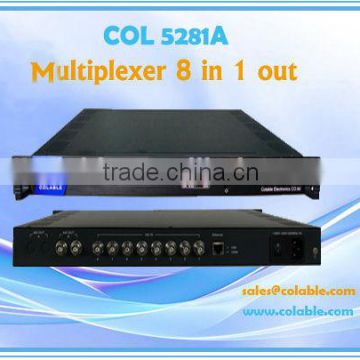 COL5281A multiplexer 8 in 1, 8 channel digital video/tv multiplexer