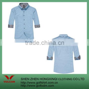 2012 Fashion Poly/Cotton Men Half Sleeve Dress Shirt