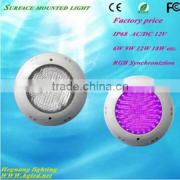 RGB Colorful IP68 Surface Mounted led pool light Wall Mounted pool led lights