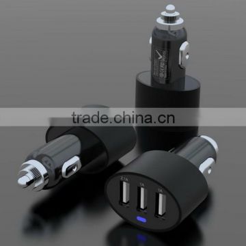 2015 Hot selling three ports universal car charger for mobile phone Ouput 4.8A 5.5A 6.5A