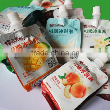 high quality plastic juice drink beverag pouch with spout packaging bag