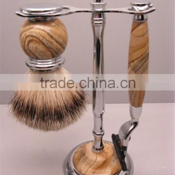 Wholesale Men's Beard Brush Classical Shaving Razor Stand Badger Shaving Brush Kits