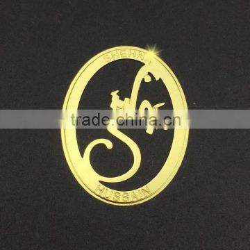 quality choice metal brand abaya logo label for clothing