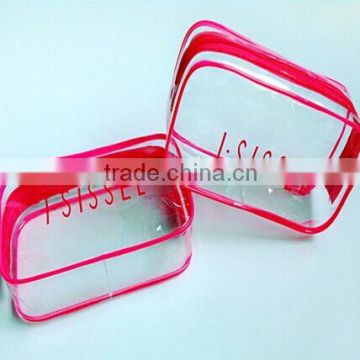 Promotional travelling portable transparent clear pvc cosmetic bag