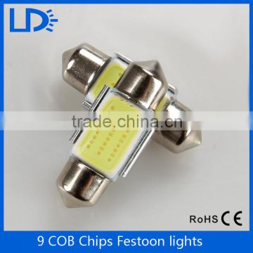 Best selling festoon dome light 9 cob led chip auto led light bulb