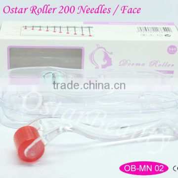 (Hot Sale) Good skin care product 200 needles titanium derma skin roller beauty roller OB-MN 02