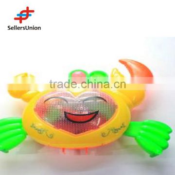 No.1 yiwu commission agent electric animal ride toy Cute design plastic crab toy for kids 21*16CM