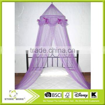 2015 new design purple cheap hanging bed mosquito net