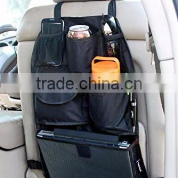 Car Auto Front or Back Seat Organizer Travel Storage Bag Black Color