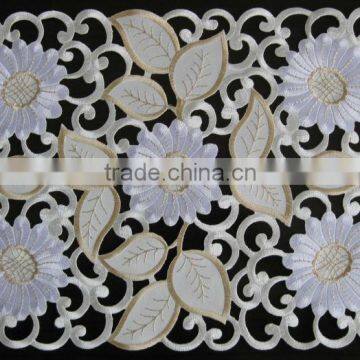 100% polyester hand embroidery placemat