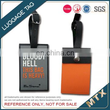Soft PVC luggage tag manufacturer