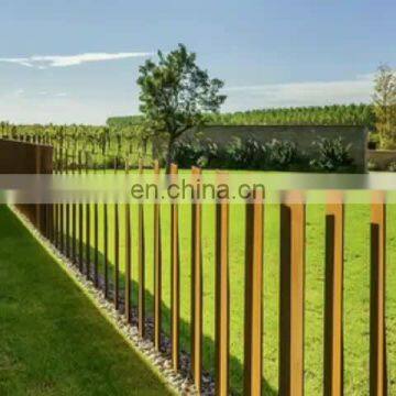 Cheap decorative garden corten steel metal fencing post for backyard