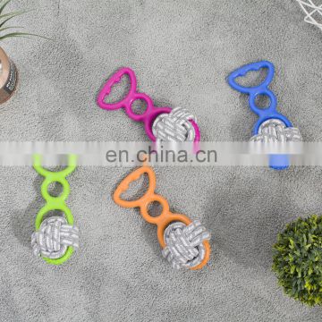 Manufactory Wholesale TPR Cotton Rope Chew Pet Dog Ball Toy Set Packs For Dogs
