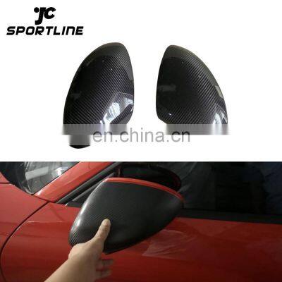 Carbon Fiber Side Mirror Caps for Porsche 718 Cayman Boxster 17-19