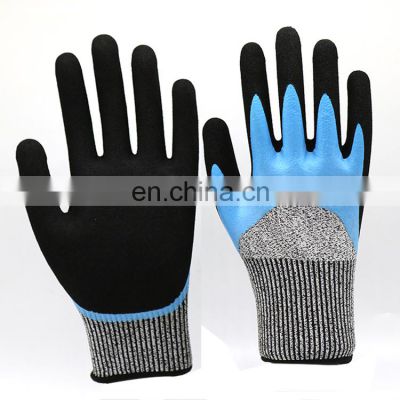 High Performance Nitrile Thermal Liner Safety Anti Cutting Resistant Slip Proof Hand Protection Work Garden Gloves