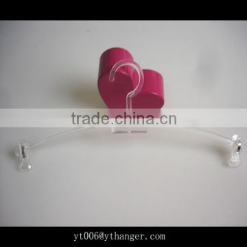 RQ426 plastic hanger underwear hanger with clips bra hanger