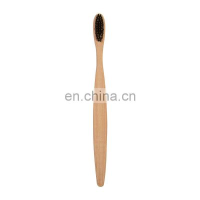 custom logo eco-friendly organic natural medium bristle bamboo charcoal toothbrush