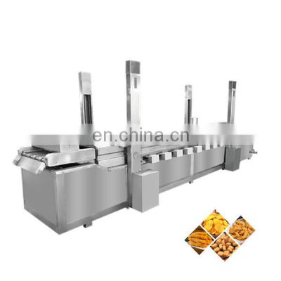 Corn Tortilla Chips Snacks Continuous Belt Fryer  Doritos Chips Frying Machine Fried French Fries Equipment