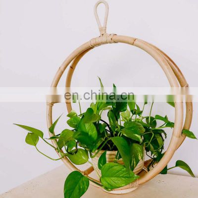 Best Seller Rattan Hanging Plant Stand Pot Storage Basket Plant Holder Cheap Wholesale Vietnam Manufacturer