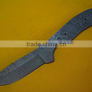 udk b55" custom handmade Damascus hunting full tang blank blade knife