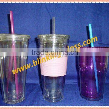 Highest quality food grade cup with straw