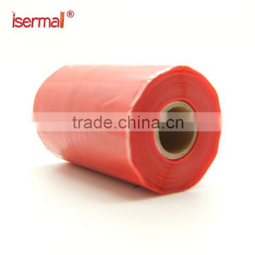 Isermal self fusing silicone rubber rescue repair tape self amalgamating tape 100mm red color