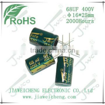 LF 68UF 400V 16*25mm aluminum electrolytic capacitor