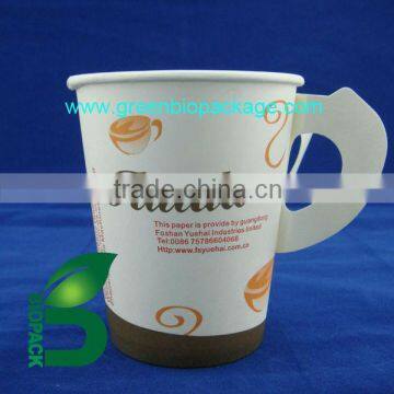 pla linned paper coffee cups with handles