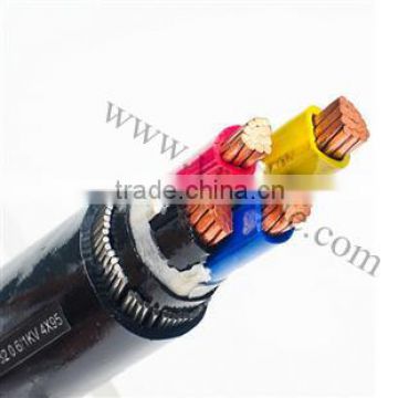 0.6/1kv PVC Insulated Thick Round Steel Wire Armored PE Sheath Power Cable