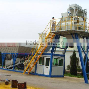 YHZS75 hauling mobile concrete mixing/batching plant equipment machine