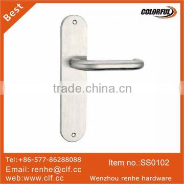 stainless steel door handles on plate