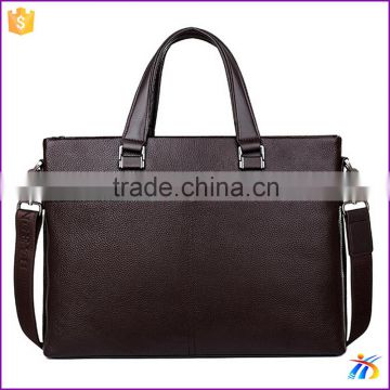 Popular brown briefcase genuine leather bags for men