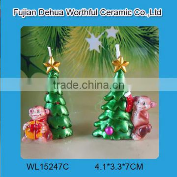Promotional festival candles,decorative christmas candles with monkey design