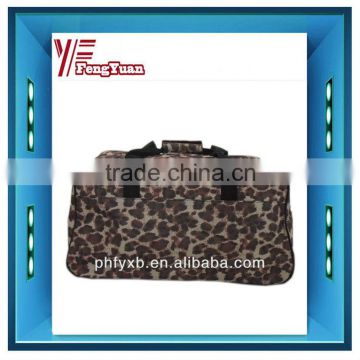 2014 china factory new design rolling dufful bag with leopard print,hot-selling travel bags