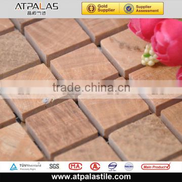 China manufacturer brown rustic marble stone floor mosaic tile