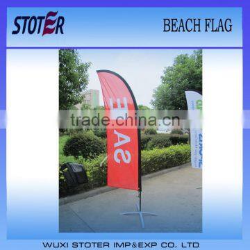 outdoor advertising polyester beach flag