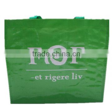 "FOF" Recycled pp shopping bag /laminated pp woven shopping bag