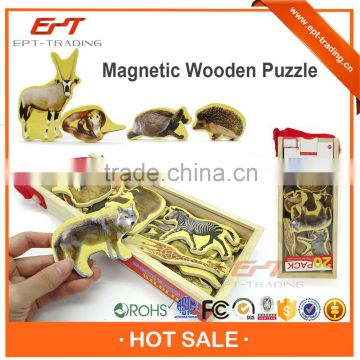 Hot selling non toxic magnetic wooden blocks for sale
