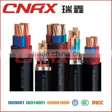 China Supplier Ruixin Group 0.6/1kv Copper Conductor PVC Insulated PVC / PE Jacket electrical cable